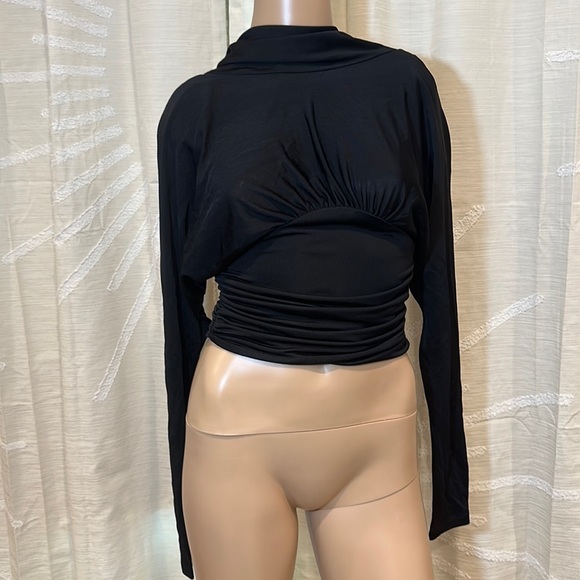 RUNWAY Saint Laurent Draped Jersey Open back Top - Picture 8 of 15